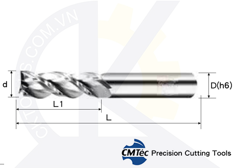 Dao phay CMTec CEXV3, Dao phay ngón CMTéc CEXV3