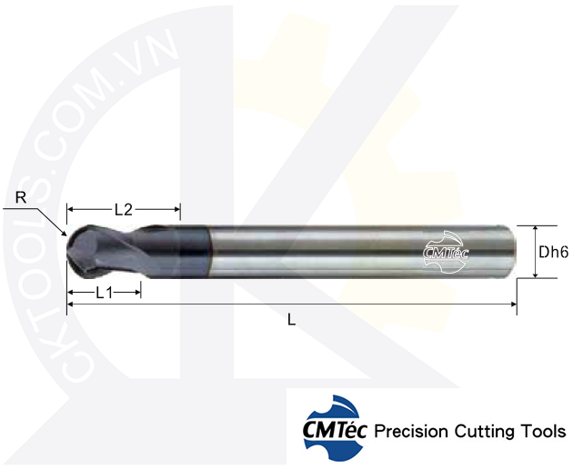 Dao phay CMTec MEBDML2, Dao cầu phay thép CMTéc MEBDML2