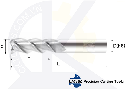 Dao phay CMTec CEXS3-CEXM3-CEX3, Dao phay ngón CMTéc CEXS3-CEXM3-CEX3