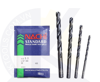 Mũi khoan Nachi List 500 F9.0 to F18.0, Mũi khoan Nachi sd, Mũi khoan Nachi L500