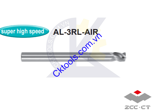 Dao phay  ZCCCT  dòng   AL-3RL-D20.0R6.0-AIR   ,  Dao phay phá thô nhôm   ZCC.CT   AL-3RL-D20.0R6.0-AIR 