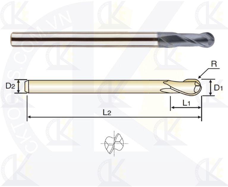 Dao phay hợp kim YG SEMD98, Dao phay cầu YG SEMD98