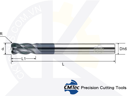 Dao phay CMTec CECL4, Dao phay ngón CMTéc CECL4