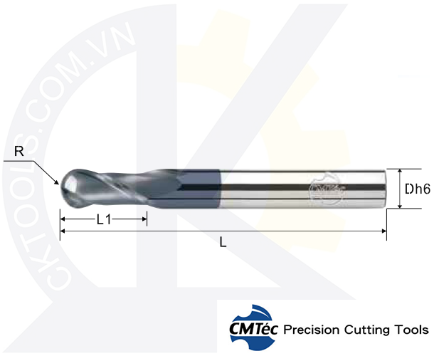 Dao phay CMTec MEBML2, Dao cầu phay thép  CMTéc MEBML2
